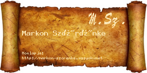 Markon Szörénke névjegykártya